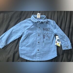 Bluey Kids Button Down Shirt - Blue